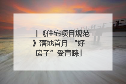 《住宅项目规范》落地首月 “好房子”受青睐