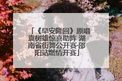 《早安隆回》原唱袁树雄惊喜助阵 湖南省街舞公开赛·邵阳站燃情开赛