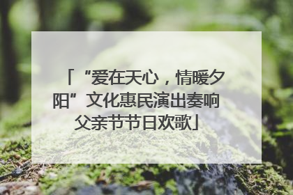 “爱在天心，情暖夕阳”文化惠民演出奏响父亲节节日欢歌