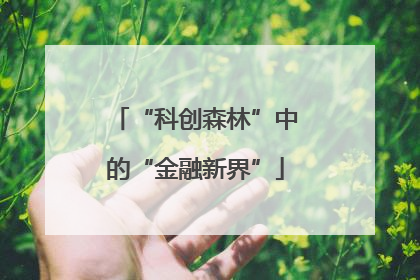 “科创森林”中的“金融新界”