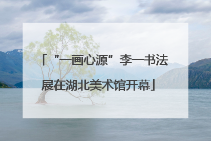 “一画心源”李一书法展在湖北美术馆开幕