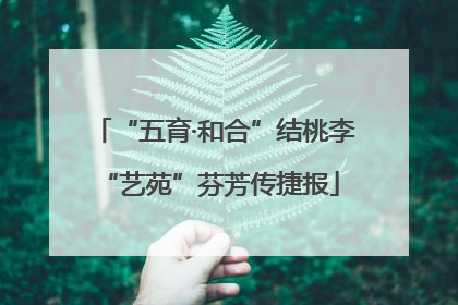 “五育·和合”结桃李 “艺苑”芬芳传捷报