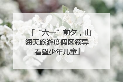 “六一”前夕，山海天旅游度假区领导看望少年儿童
