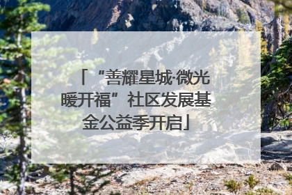 “善耀星城·微光暖开福”社区发展基金公益季开启