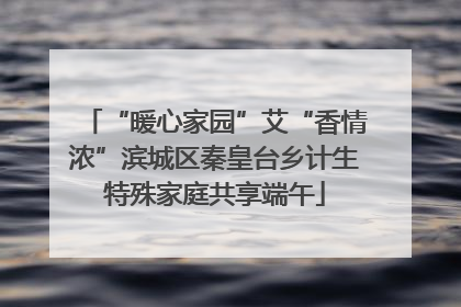 “暖心家园”艾“香情浓”滨城区秦皇台乡计生特殊家庭共享端午