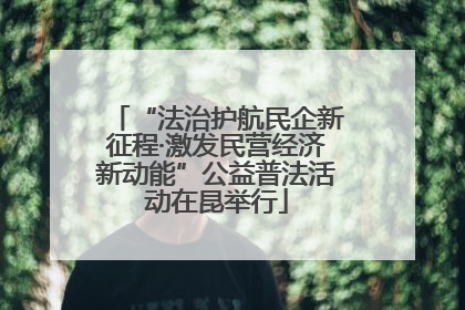 “法治护航民企新征程·激发民营经济新动能”公益普法活动在昆举行