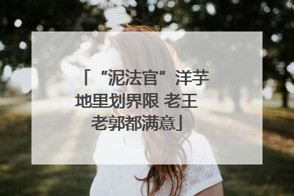 “泥法官”洋芋地里划界限 老王老郭都满意