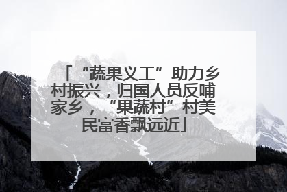 “蔬果义工”助力乡村振兴，归国人员反哺家乡，“果蔬村”村美民富香飘远近