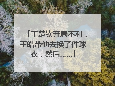王楚钦开局不利，王皓带他去换了件球衣，然后……
