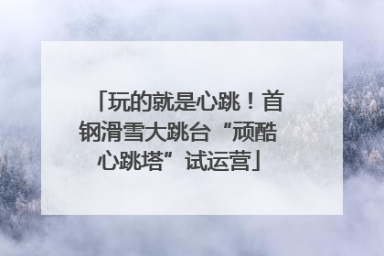 玩的就是心跳！首钢滑雪大跳台“顽酷心跳塔”试运营
