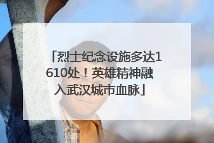 烈士纪念设施多达1610处！英雄精神融入武汉城市血脉