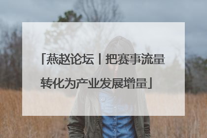 燕赵论坛丨把赛事流量转化为产业发展增量