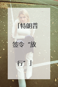 特朗普签令“放行”
