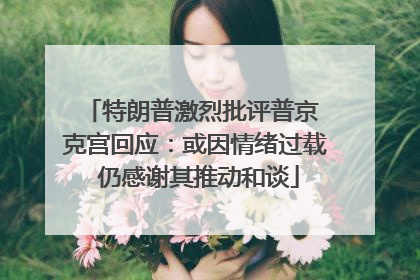 特朗普激烈批评普京 克宫回应：或因情绪过载 仍感谢其推动和谈