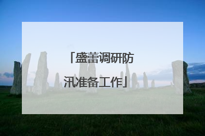 盛蕾调研防汛准备工作