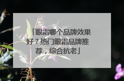眼霜哪个品牌效果好？热门眼霜品牌推荐，综合抗老