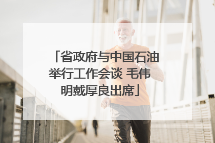 省政府与中国石油举行工作会谈 毛伟明戴厚良出席