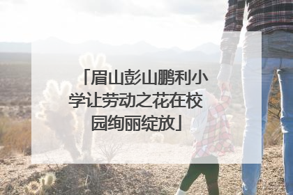 眉山彭山鹏利小学让劳动之花在校园绚丽绽放