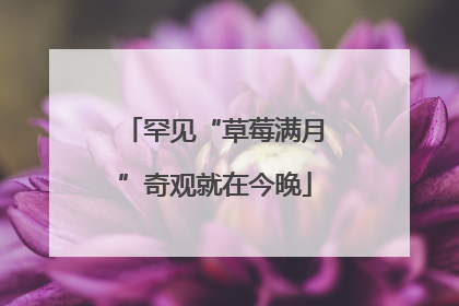 罕见“草莓满月”奇观就在今晚