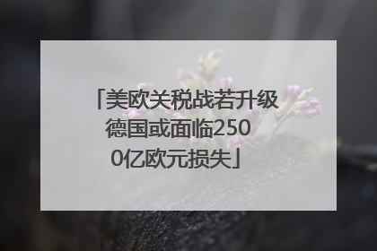 美欧关税战若升级 德国或面临2500亿欧元损失