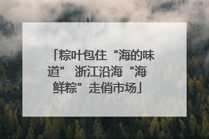 粽叶包住“海的味道” 浙江沿海“海鲜粽”走俏市场