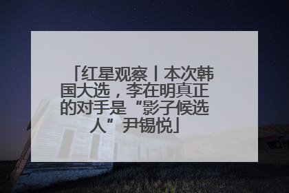 红星观察丨本次韩国大选，李在明真正的对手是“影子候选人”尹锡悦