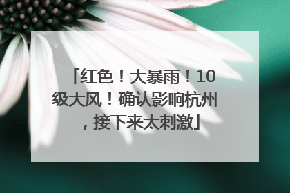 红色！大暴雨！10级大风！确认影响杭州，接下来太刺激