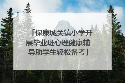 保康城关镇小学开展毕业班心理健康辅导助学生轻松备考