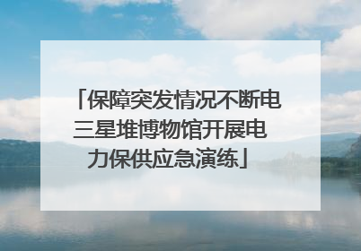 保障突发情况不断电 三星堆博物馆开展电力保供应急演练