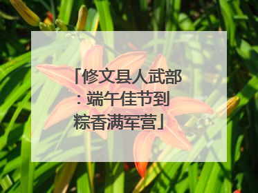 修文县人武部：端午佳节到 粽香满军营