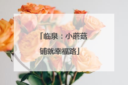 临泉：小蘑菇铺就幸福路