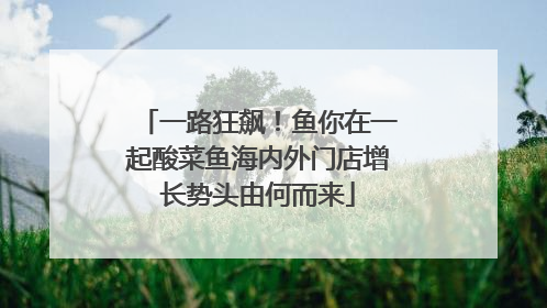 一路狂飙！鱼你在一起酸菜鱼海内外门店增长势头由何而来