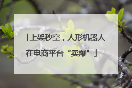 上架秒空，人形机器人在电商平台“卖爆”