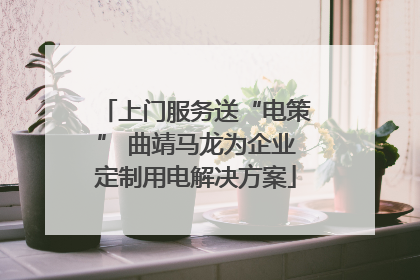 上门服务送“电策” 曲靖马龙为企业定制用电解决方案