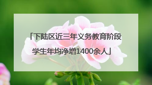 下陆区近三年义务教育阶段学生年均净增1400余人