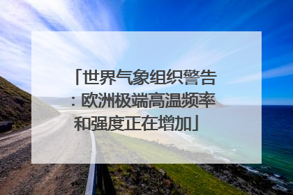 世界气象组织警告：欧洲极端高温频率和强度正在增加