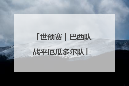 世预赛｜巴西队战平厄瓜多尔队