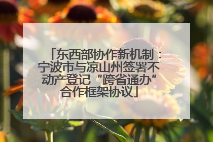 东西部协作新机制：宁波市与凉山州签署不动产登记“跨省通办”合作框架协议