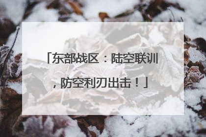 东部战区：陆空联训，防空利刃出击！