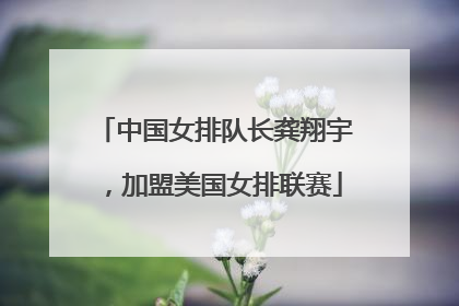 中国女排队长龚翔宇，加盟美国女排联赛