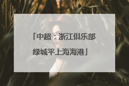 中超：浙江俱乐部绿城平上海海港