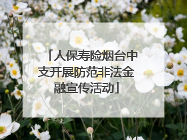 人保寿险烟台中支开展防范非法金融宣传活动