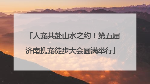 人宠共赴山水之约！第五届济南携宠徒步大会圆满举行