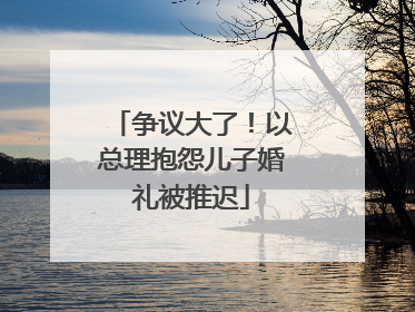 争议大了！以总理抱怨儿子婚礼被推迟