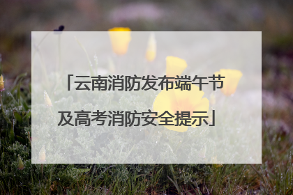 云南消防发布端午节及高考消防安全提示