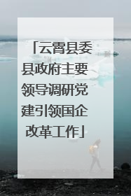 云霄县委县政府主要领导调研党建引领国企改革工作