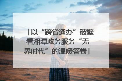 以“跨省通办”破壁 看湘潭政务服务“无界时代”的温暖答卷