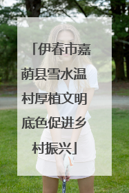 伊春市嘉荫县雪水温村厚植文明底色促进乡村振兴