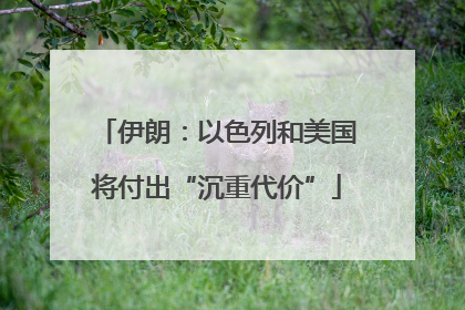 伊朗：以色列和美国将付出“沉重代价”