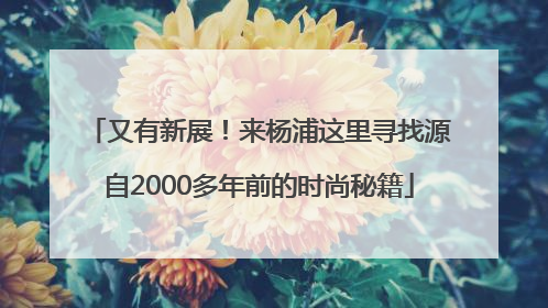 又有新展！来杨浦这里寻找源自2000多年前的时尚秘籍